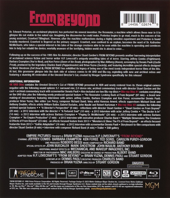 From Beyond (1986) - 4K UltraHD + Blu-ray