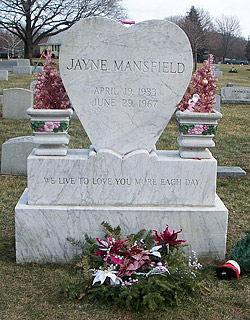 Jayne Mansfield Grave Marker