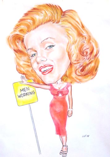 Marilyn Monroe caricature